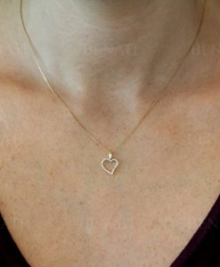 Diamond open heart necklace