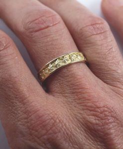 Men's Wedding Band, Maple Leaves Wedding Ring 14k 18k Gold Twig Wedding Ring For Men, Nature Inspired Wedding Ring - Image 6