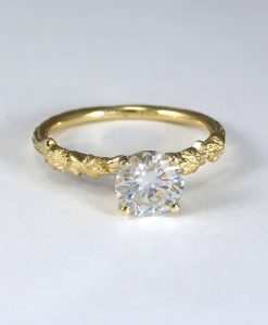 Maple leaves engagement ring