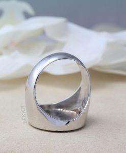 Tree Of Life Mens Ring, Sterling Silver Tree Signet Ring, Mens Tree Ring, Viking Nature Ring, Elvish Gold Men's Signet Ring Gift - Image 3