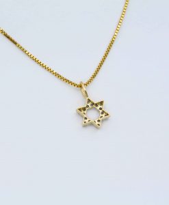 Star Of David Necklace, Bat Mitzvah Gift, Magen David Necklace Sapphire Charm, Gift From Israel