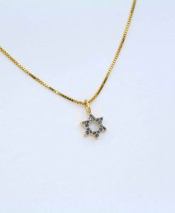 Star Of David Necklace, Bat Mitzvah Gift, Magen David Necklace Sapphire Charm, Gift From Israel