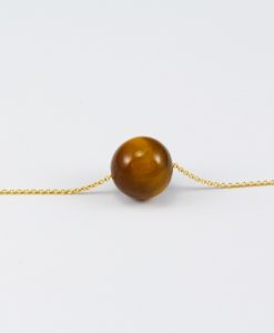 Tiger Eye Necklace, Tigers Eye Floating Gemstone Bead Necklace Gift - Image 5