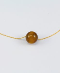 Tiger Eye Necklace, Tigers Eye Floating Gemstone Bead Necklace Gift - Image 3