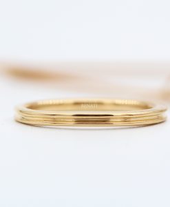 2mm Thin Womens Minimalist Wedding Ring In Solid 14k/18k Gold - Image 6