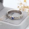 Sapphire Leaves Wedding Band, 4.5mm Men’s Rustic Nature Inspired Wedding Ring