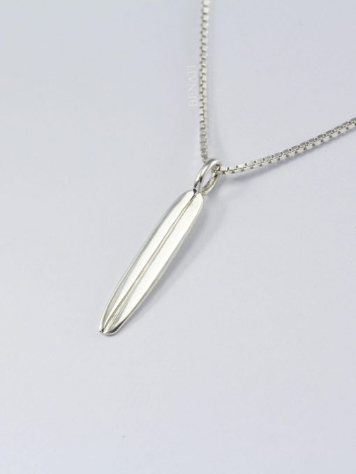 Longboard Necklace: Solid Gold Or Sterling Silver Minimalist Surfing Jewelry