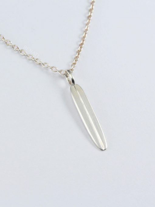 Longboard Necklace: Solid Gold Or Sterling Silver Minimalist Surfing Jewelry