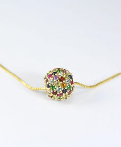 Multicolor Gemstone Healing Necklace: Spiritual Chakra Jewelry 14k Gold Bead - Image 4
