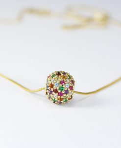 Multicolor Gemstone Healing Necklace: Spiritual Chakra Jewelry 14k Gold Bead - Image 5