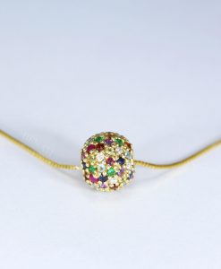 Multicolor Gemstone Healing Necklace: Spiritual Chakra Jewelry 14k Gold Bead - Image 6