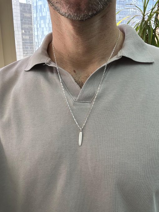 Longboard Necklace: Solid Gold Or Sterling Silver Minimalist Surfing Jewelry Longboard Necklace: Solid Gold Or Sterling Silver Minimalist Surfing Jewelry