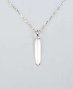 Longboard Necklace: Solid Gold Or Sterling Silver Minimalist Surfing Jewelry - Image 2