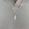 Longboard Necklace: Solid Gold Or Sterling Silver Minimalist Surfing Jewelry