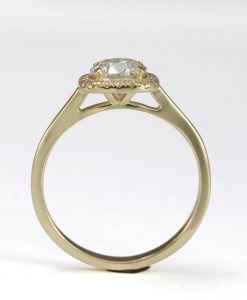 1 Carat Lab Grown Diamond Engagement Ring: 14k Gold Cushion Halo - Image 8