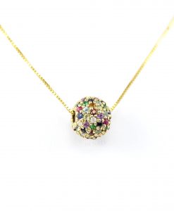 Multicolor Gemstone Healing Necklace: Spiritual Chakra Jewelry 14k Gold Bead - Image 3