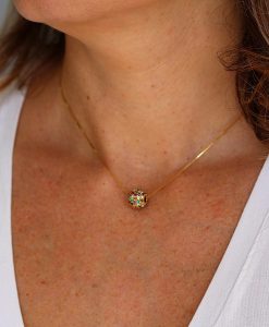 Multicolor Gemstone Healing Necklace: Spiritual Chakra Jewelry 14k Gold Bead - Image 2