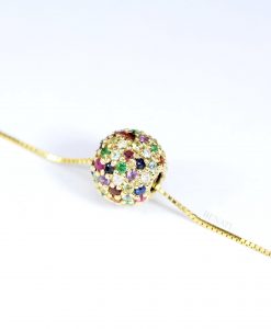 Multicolor Gemstone Healing Necklace: 14k Gold Bead, Spiritual Chakra Jewelry