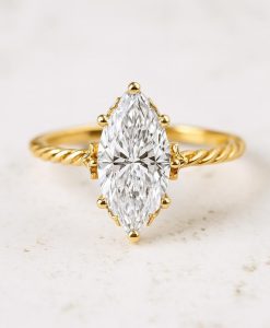 Custom Design Marquise Diamond Engagement Ring - Your Dream Wedding Design - Image 6