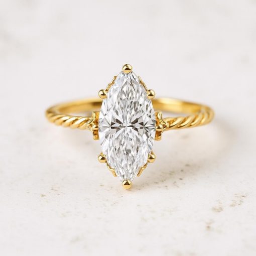 Custom Marquise Diamond Engagement Ring – Your Dream Wedding Design