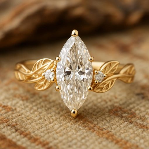 Custom Marquise Diamond Engagement Ring – Your Dream Wedding Design
