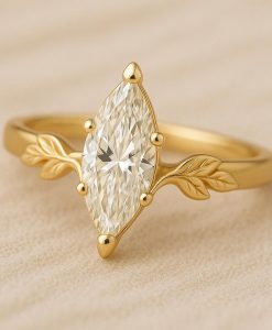 Custom Design Marquise Diamond Engagement Ring - Your Dream Wedding Design - Image 5