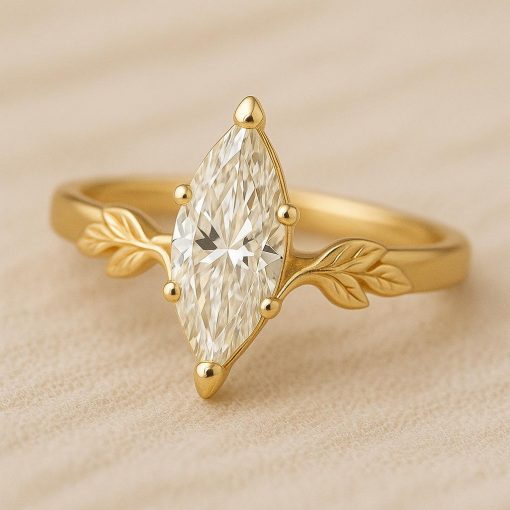Custom Marquise Diamond Engagement Ring – Your Dream Wedding Design