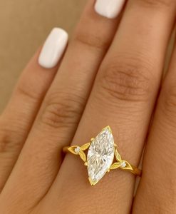 Custom Design Marquise Diamond Engagement Ring - Your Dream Wedding Design - Image 19