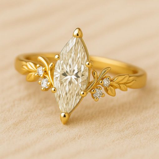Custom Marquise Diamond Engagement Ring – Your Dream Wedding Design
