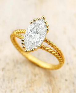 Custom Design Marquise Diamond Engagement Ring - Your Dream Wedding Design - Image 15