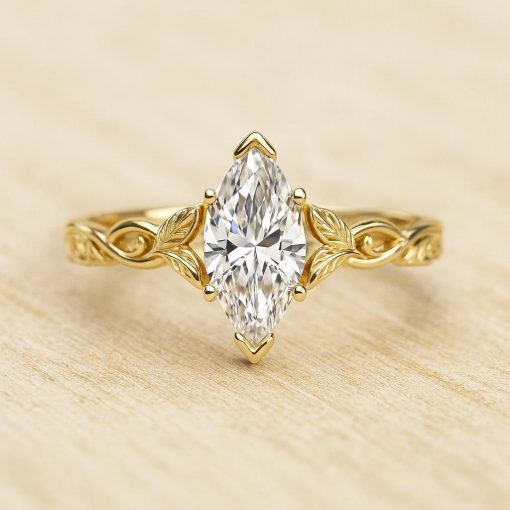 Custom Marquise Diamond Engagement Ring – Your Dream Wedding Design