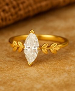 Custom Design Marquise Diamond Engagement Ring - Your Dream Wedding Design - Image 9