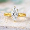 Custom Marquise Diamond Engagement Ring – Your Dream Wedding Design