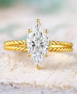 Custom Design Marquise Diamond Engagement Ring - Your Dream Wedding Design - Image 13