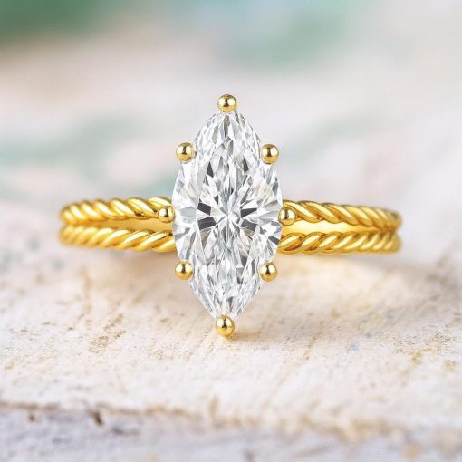 Custom Marquise Diamond Engagement Ring – Your Dream Wedding Design