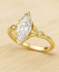 Custom Design Marquise Diamond Engagement Ring - Your Dream Wedding Design - Image 12