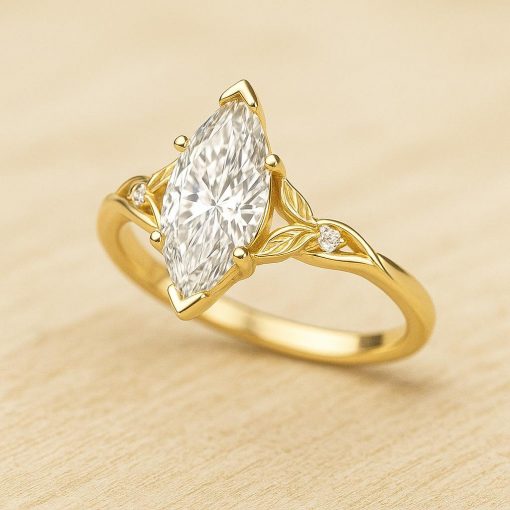 Custom Marquise Diamond Engagement Ring – Your Dream Wedding Design