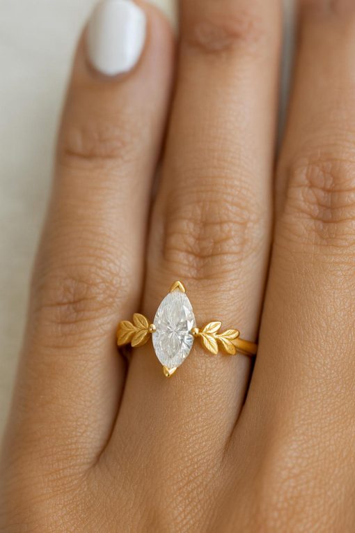 Custom Marquise Diamond Engagement Ring – Your Dream Wedding Design