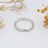 3.5mm Mobius 14k White Gold Unisex Modern Minimalist Wedding Ring