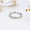 3.5mm Mobius 14k White Gold Unisex Modern Minimalist Wedding Ring