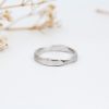 3.5mm Mobius 14k White Gold Unisex Modern Minimalist Wedding Ring