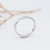 3.5mm Mobius 14k White Gold Unisex Modern Minimalist Wedding Ring