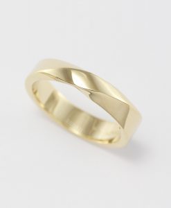 Solid Gold Twisted Wedding Band: 14k/18k Mobius Ring - Image 7
