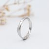 3.5mm Mobius 14k White Gold Unisex Modern Minimalist Wedding Ring