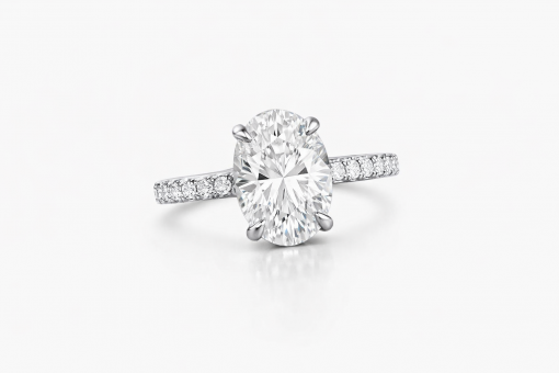 3 Carat Oval Lab Grown Diamond Engagement Ring