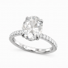 3 Carat Oval Lab Grown Diamond Engagement Ring
