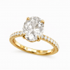 3 Carat Oval Lab Grown Diamond Engagement Ring