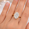 3 Carat Oval Diamond Engagement Ring – 14k/18k Gold Smooth Band
