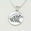 Sterling Silver Wave Pendant Necklace • Handmade Sea Charm