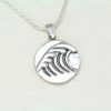 Sterling Silver Wave Pendant Necklace • Handmade Sea Charm